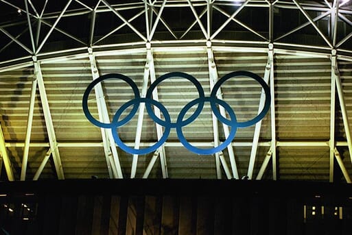 Olympic Rings on building