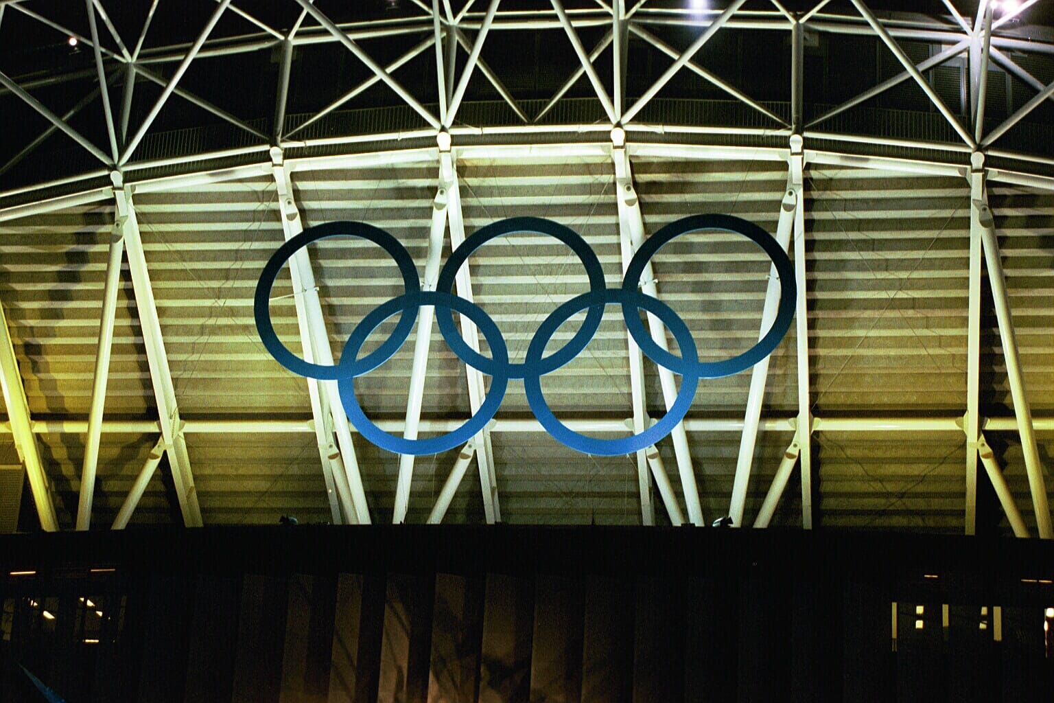 Olympic Rings outside of stadium